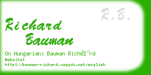richard bauman business card